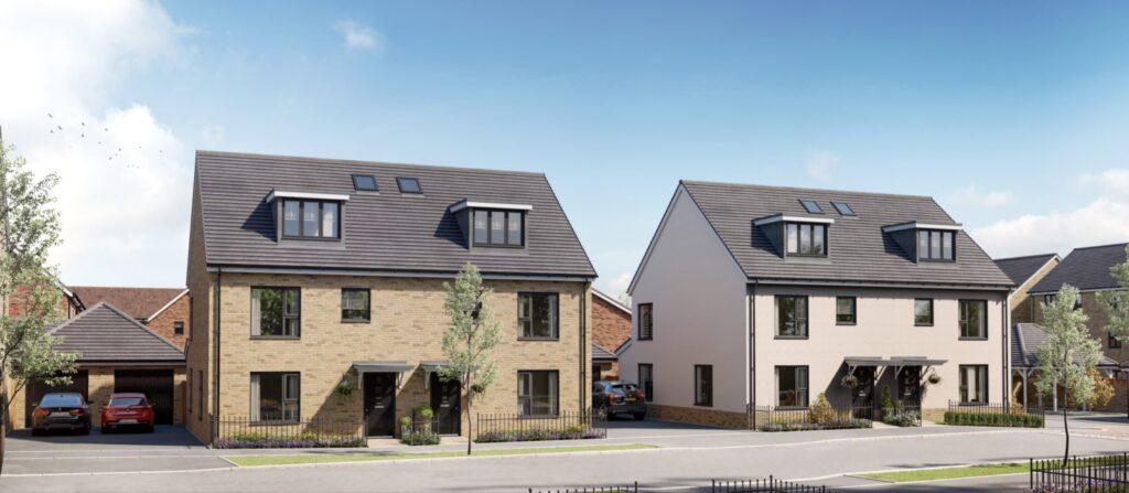 New houses on a street