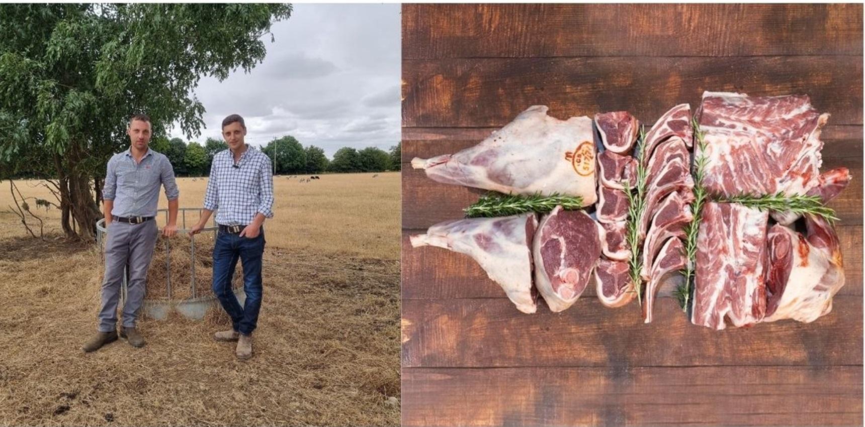 Farmers in a field, Nene Park Lamb jointed
