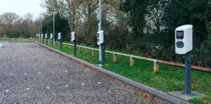 Some of the EV chargers now installed at Nene Park